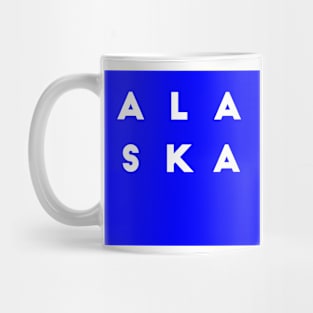 Alaska | Blue square letters Mug